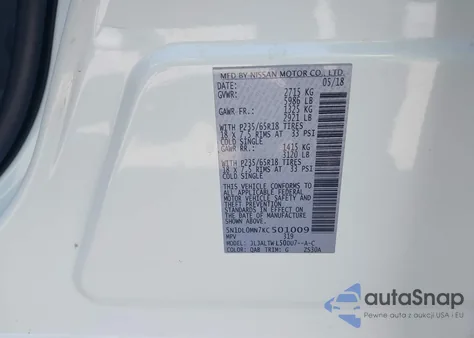 2019 Infiniti Qx60 Luxe из США, поврежденный, VIN 5N1DL0MN7KC501009